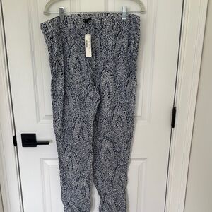 J. Crew Blue and White Swim Coverup with Elegant Design